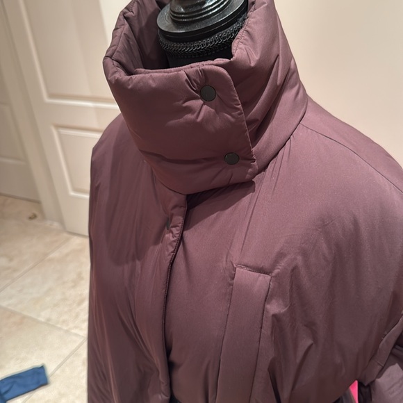 Brand new Lululemon pure puff jacket long l, burgundy color - Picture 2 of 7